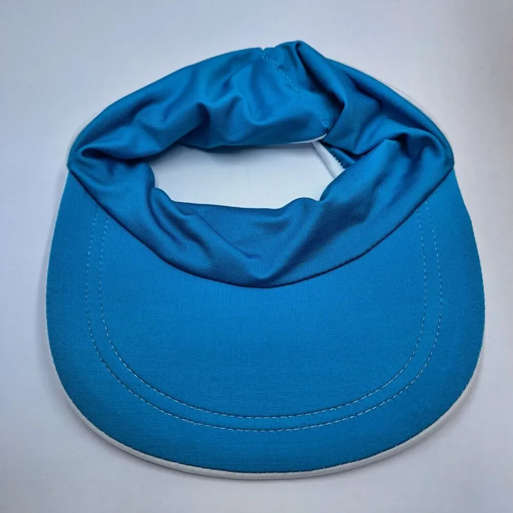 Charlotte Hornets Womens Visor Headband Hat White Blue Logo Novant Health - Picture 5 of 7